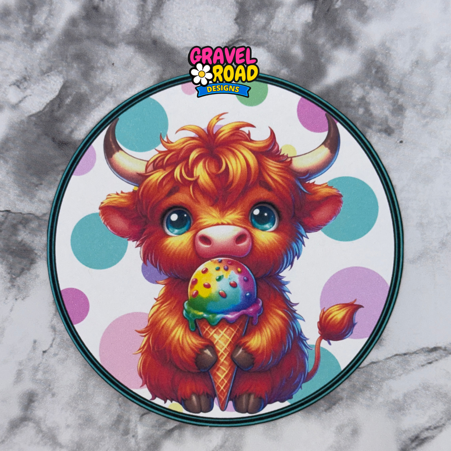 Highland Cow Summer #10 Cardstock Only